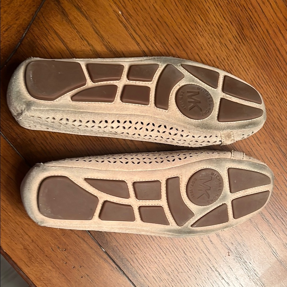 Michael Kors Tan Flats with Perforated Design - Picture 6 of 6